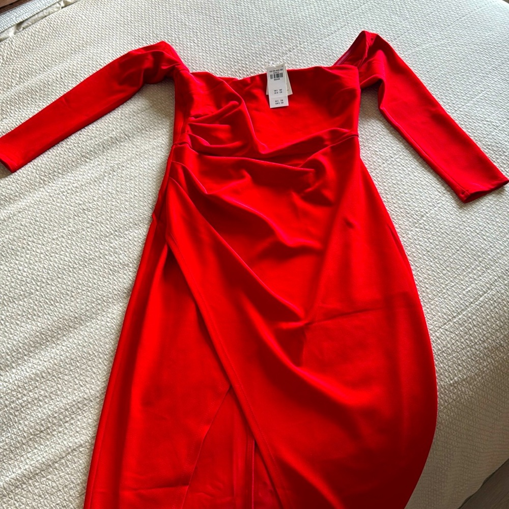 Abercrombie & Fitch Red Midi Dress